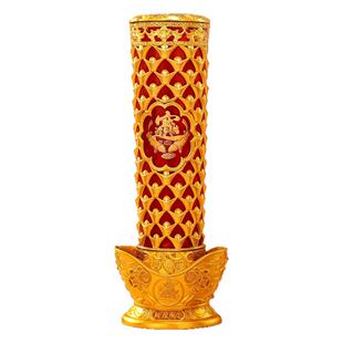 春节家用祈福水晶蜡烛无烟防风日进斗金招财酥油灯乔迁新婚长明灯