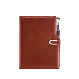 A6A5B5笔记本本子文具简约商务高档办公用品高颜值日记大会议记录本皮面带扣工作学习记事本定制可印LOGO刻字