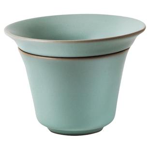 东道汝窑公道杯茶漏 开片汝瓷功夫茶具配件陶瓷茶滤组澄心茶漏组