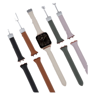 适用oppowatch3手表新款磁吸扣真皮表带运动oppoSE智能三代荔枝纹小蛮腰腕带女生夏天表链高级感非原装配件