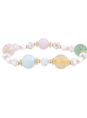 阿吉豆手链女款时尚珍珠水晶手串