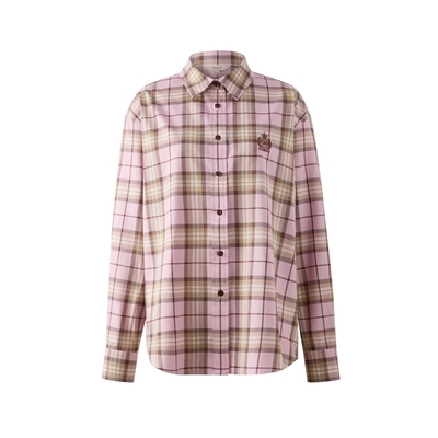 ELAND衬衫格纹长袖衬衫纯棉