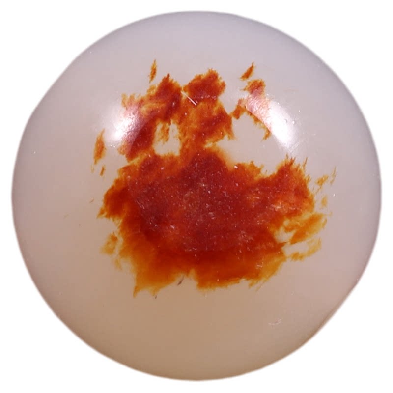 9mm和田玉籽料红皮圆珠