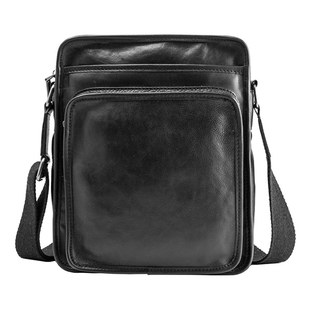 2026新款潮流真皮男士时尚百搭单肩包头层牛皮休闲斜挎包男邮差包