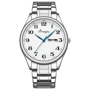 2025年新款正品老人手表男女款机械表老年人妈妈弹簧带防水石英表