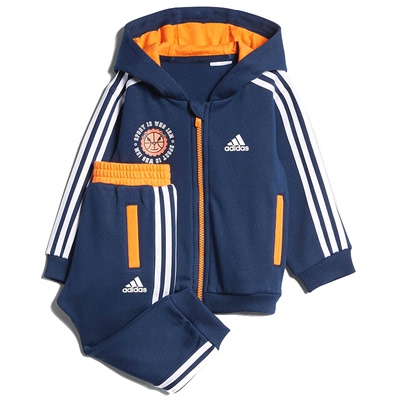 阿迪达斯婴童连帽针织套装