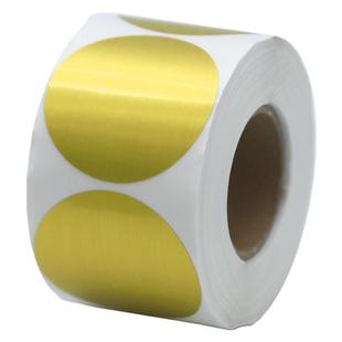 圆形拉丝金热敏不干胶打印电器设备固定资产管理标识标签可定制100*90*80*70*60*50*40*30*20金属质感