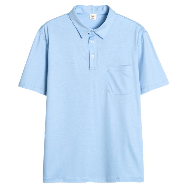 夏装短袖T恤凉感丝光棉蚕丝混纺中青年男装商务休闲夏季衣服夏天