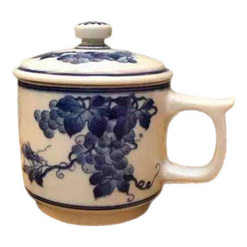 手工水杯手绘老板杯贵和祥青花瓷