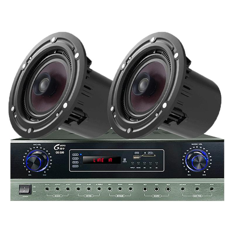 Guoyu国宇G-X6吸顶音箱家用客厅嵌入天花吊顶喇叭天空音响重低音