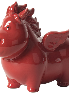 创意陶瓷小飞马摆件可爱生肖马