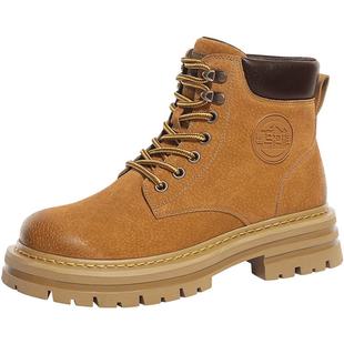 骆驼马丁靴女鞋秋冬大黄靴女厚底登山鞋工装靴LF25257135