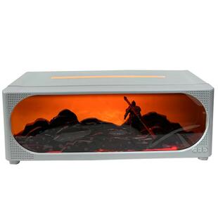 新款仿真火焰加湿器大雾家用氛围悟空七彩香薰机蓝牙音箱礼品好物