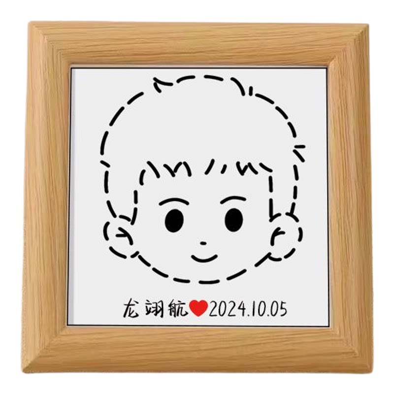 宝宝胎毛脐带纪念品diy相框