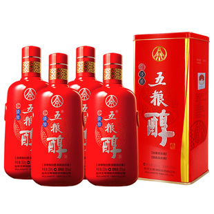 【酒厂直营】五粮醇红淡雅50度500ml*4瓶装 五粮浓香型白酒自饮