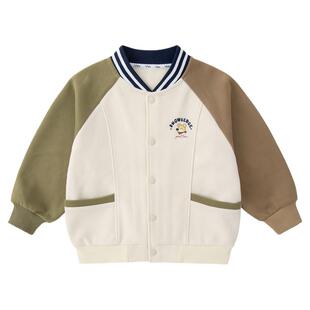 嘟嘟家男童外套秋季儿童棒球服宝宝2026新款夹克秋上衣女童学院风