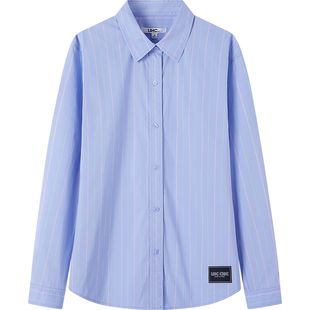 LINCCHIC金羽杰2026年春季新品轻奢造型感条纹衬衫女S261SH060Y