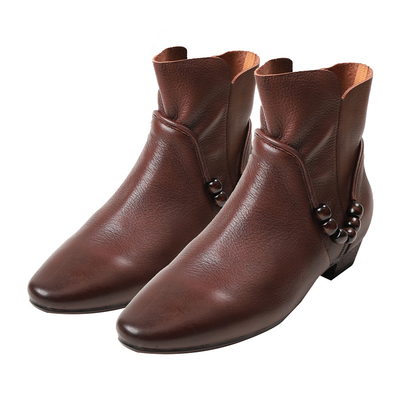 真皮短靴女2025新款春秋单靴