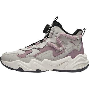 安踏儿童棉鞋女童运动鞋2025冬季新款保暖加绒中大童二棉高帮童鞋