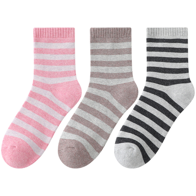 保暖女士棉加厚毛巾底中筒袜女袜