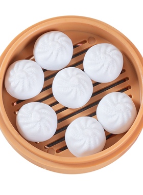 小蒸笼迷你冰箱贴创意包子可爱便冰箱装饰摆件高颜值磁吸玩具