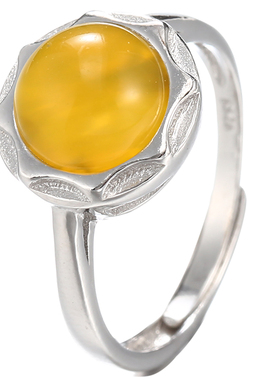 银戒指空托透气椭圆形