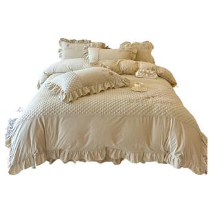 高端加厚宝宝绒四件套床盖款欧式轻奢被套床单保暖牛奶珊瑚绒床品