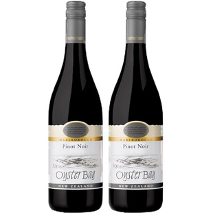 蚝湾HAPPY套组 新西兰进口黑皮诺 黑比诺干红葡萄酒2支礼盒装