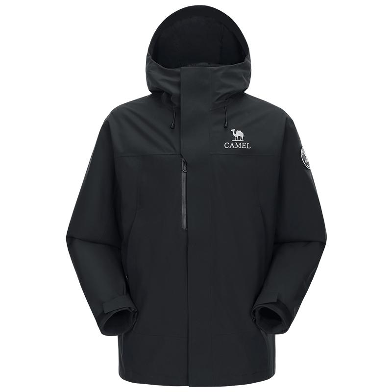 骆驼王者凯甲ICON抓绒鹅绒冲锋衣防水三合一男女款羽绒服登山外套