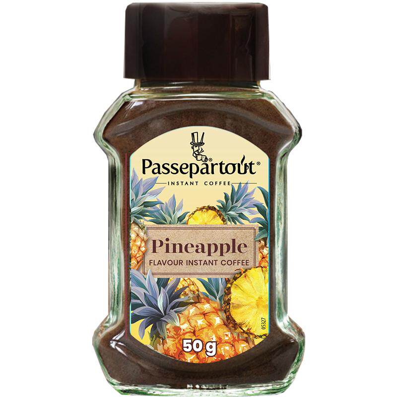 普树果咖菠萝香黑咖啡速溶醇苦美式黑咖鲜香拿铁越南进口 瓶装50g