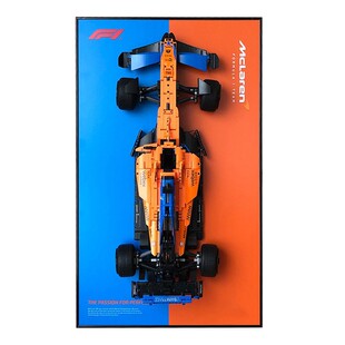 兼容42171奔驰AMG42141迈凯伦F1保时捷911汽车积木上墙相框展示板