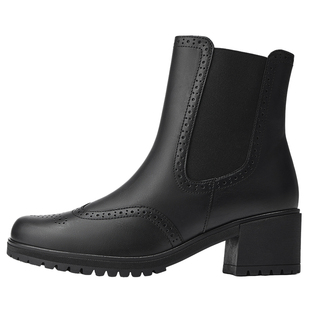 Gabor德国嘉步54680靴子  透气时尚短靴光面圆头休闲切尔西靴