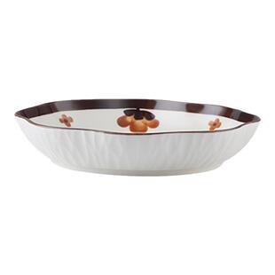 中复古风陶瓷盘子家用菜盘套装高级感颜值餐具深西餐盘8寸釉下彩