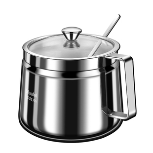 辣椒油罐316不锈钢调料罐厨房油泼辣子专用大容量调味瓶罐盒带勺