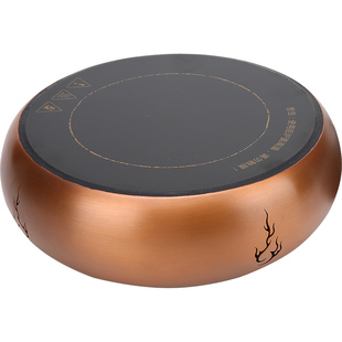 纯铜金属外壳静音电陶炉无风扇线控煮茶炉烧水炉迷你超薄煮茶器