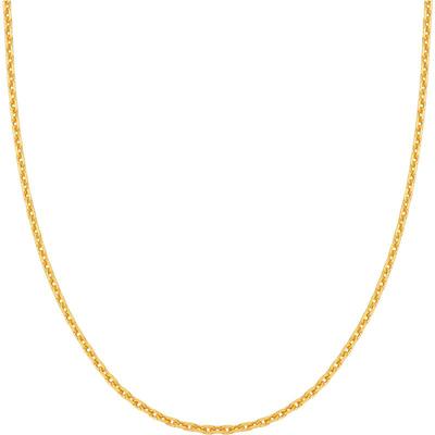 明牌珠宝古法黄金项链O字链女士