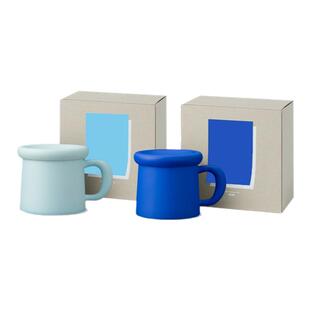 ◤菇菇杯◢16开陶瓷咖啡杯高颜值节日情侣对杯套装带盖马克水杯子