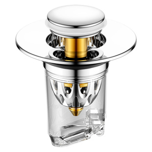 洗手盆漏水塞子面盆池子按压式弹跳芯下水器防返臭小神器通用配件