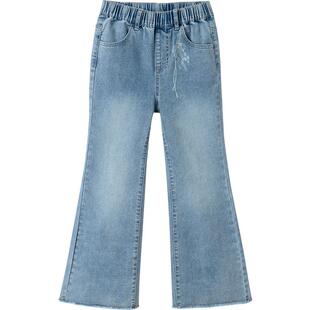 【balaOne】巴拉巴拉童装儿童裤子女童2026春装新款牛仔喇叭裤潮