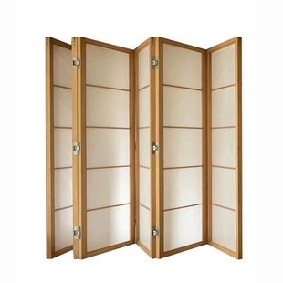 折叠门日式原木格子门窗和室榻榻米阳台隔断推拉移门无轨道卧室门