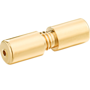 穿珍珠项链扣头DIY配件纯银吊坠扣头螺丝扣手链接扣银扣头18K金扣