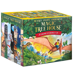 神奇树屋第一季1-34套装 380-590L Magic Tree House 1-34 boxed set 桥梁书章节书 中小学生英文原版小初文学 又日新