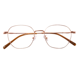 超轻钛架金丝细框眼镜女近视可配度数多边框防蓝光高智感眼睛镜架