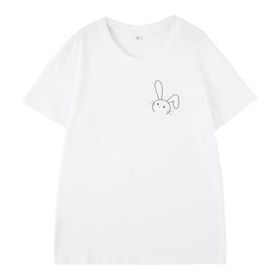 纯棉白色t恤女短袖夏季2025新款宽松显瘦体恤纯色内搭上衣打底衫