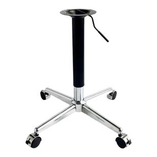 十字升降桌腿可移动圆桌脚架带轮子茶几升降支架滑轮脚架支撑底座