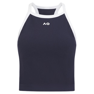 AO澳网运动背心经典一体织撞色文胸瑜伽内衣网球服自带杯可外穿