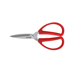 苏泊尔剪刀线头厨房工业裁缝家用碳钢小号尖头皮革铁皮剪刀正品