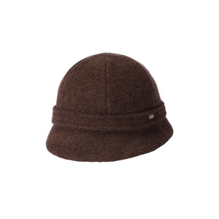 mrduck织光 柔软舒适纯羊毛钟形水桶帽女冬 松弛帽包脸显脸小帽子