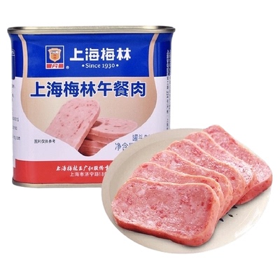 上海梅林午餐肉罐头340g×1罐