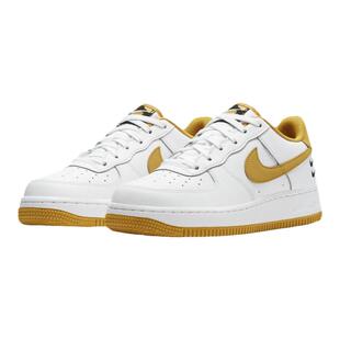 Nike Air Force 1 AF1空军一号白黄双钩女运动休闲板鞋DH2947-100